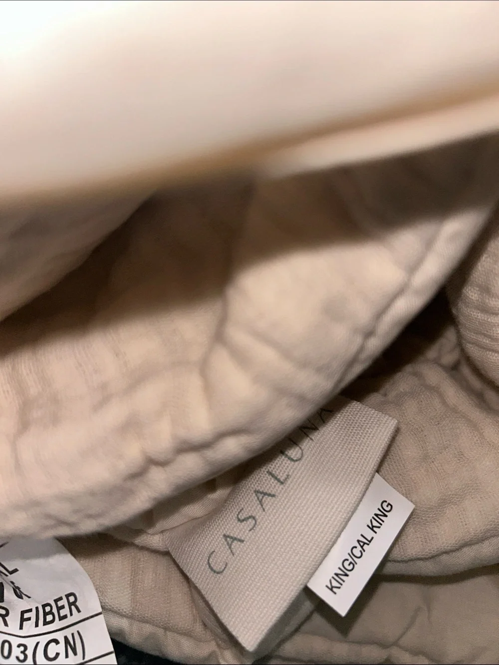 Casaluna King / Cal King Chambray 100% Cotton Comforter Set, Natural